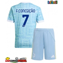 Camisa de Futebol Juventus Francisco Conceicao #7 Equipamento Secundário Infantil 2025-26 Manga Curta (+ Calças curtas)